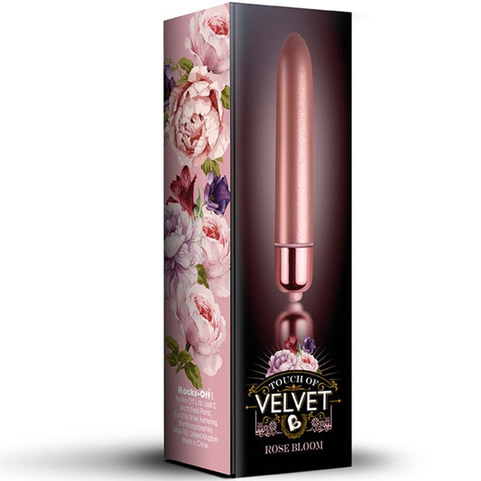 Glont Vibrator, ROCKS-OFF - Touch of Velvet Rose Bloom, 10 Trepte, 9 cm