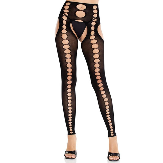 Ciorapi Opaci fara Curele si Cusaturi, LEG AVENUE - Design Jartiera, Negru
