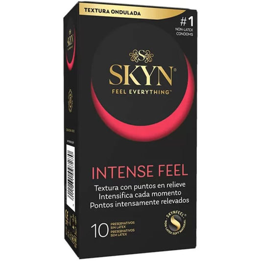 Prezervative cu Textura Ondulata, SKYN - Intense Feel, Fara Latex, 10 buc