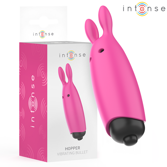 Vibrator Bullet, INTENSE - Hopper, Silicon, Roz, 8,3 x 2,4 cm