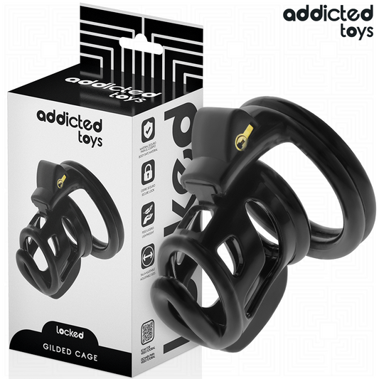 Cusca de Castitate din Silicon, ADDICTED TOYS - Locked Gilden Cage, 8,5 cm