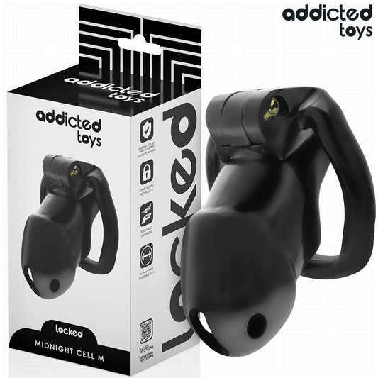 Cusca de Castitate Marimea M, ADDICTED TOYS - Locked Midnight Cell