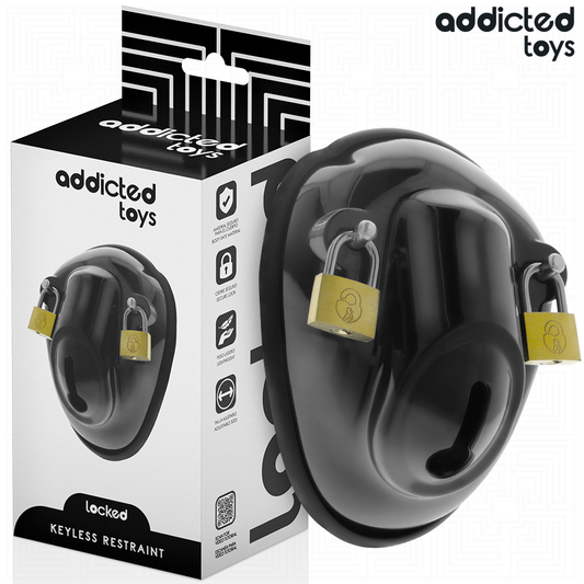 Cusca de Castitate tip Shell, ADDICTED TOYS - Locked Keyless Restraint, 11,5 cm
