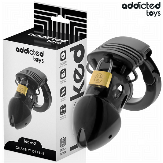 Cusca de Castitate Reglabila, ADDICTED TOYS LOCKED - Chastity Depths, 7,5 cm