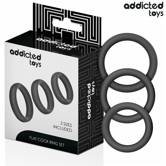 Set Inele pentru Penis, ADDICTED TOYS - Plate, Silicon Medical, 3 Marimi