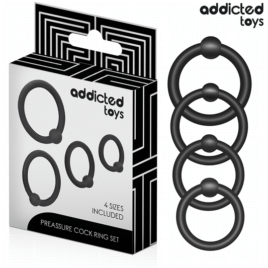 Set Inele de Presiune pentru Penis, ADDICTED TOYS - Silicon, 4 Bucati