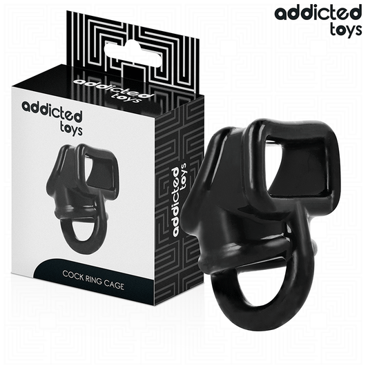 Cusca pentru Penis cu Inel, ADDICTED TOYS - Design Tip Cusca, Negru