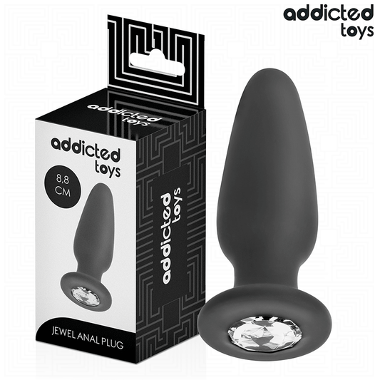 Dop Anal cu Bijuterie, ADDICTED TOYS - Silicon Medical, Marime S, 8,8 cm