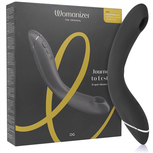 Vibrator pentru Punctul G, WOMANIZER - OG cu Tehnologie Pleasure Air, Gri Slate