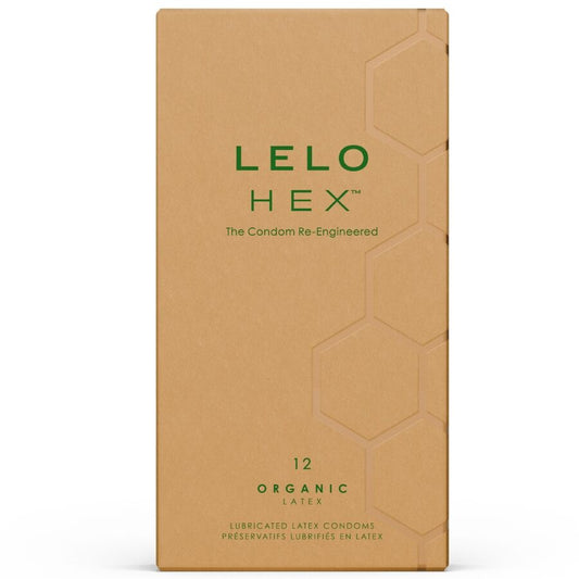 Prezervative Organice, LELO - HEX Organic, cu L-Arginina, 12 Bucati