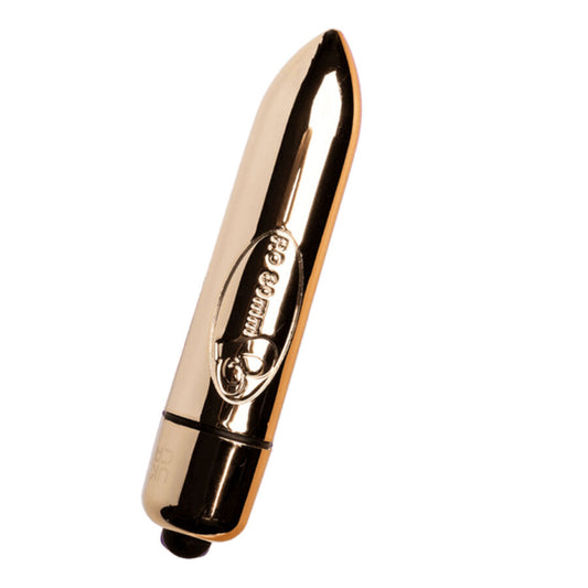Vibrator Bullet, ROCKS-OFF - RO-80 Champagne, Silicon Medical si ABS, Auriu