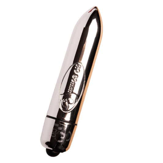 Vibrator Bullet, ROCKS-OFF - RO-80 Chrome, Silicon Medical si ABS, Argintiu, 8,2 cm