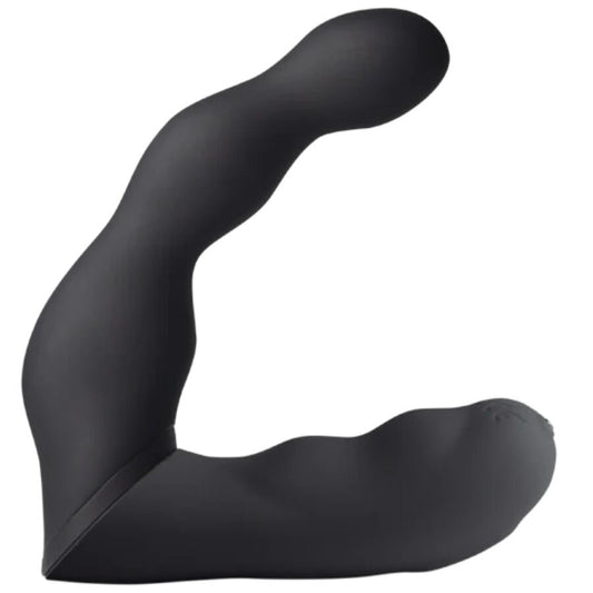 Masator de Prostata si Anal cu Vibratii, ROCKS-OFF - Adapt Negru, Flexibil, 10 Moduri, IPX7