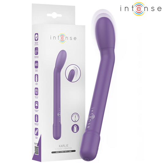 Vibrator Punct G Reincarcabil, INTENSE - Karlie, 10 Functii, ABS, Mov, 19 cm