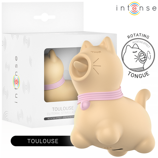 Stimulator Clitoris cu Limba Rotativa 360 Grade, INTENSE - Toulouse, Galben