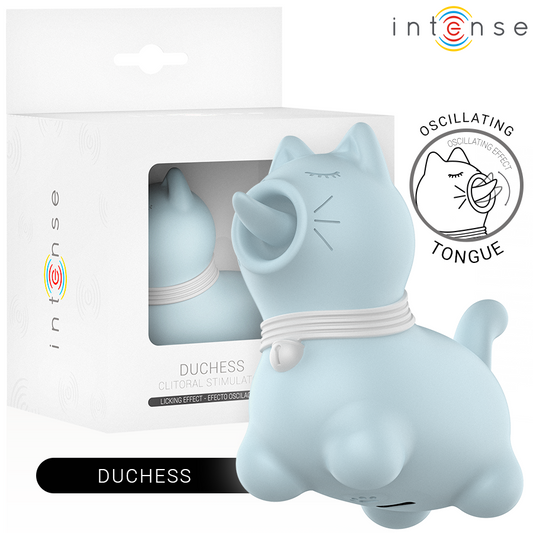 Stimulator Clitoris cu Limba Rotativa 360 Grade, INTENSE - Duchess, Albastru