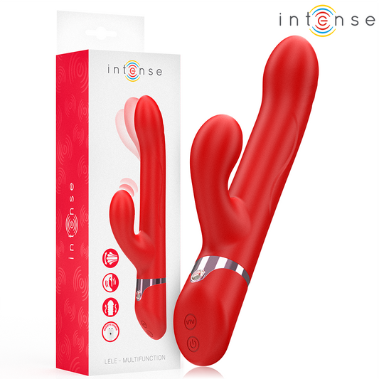 Vibrator Multifonctional Rotativ si Oscilant, INTENSE - Lele, Rosu