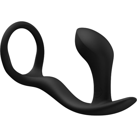 Dop Anal cu Inel pentru Penis, FUN FACTORY - Bootie Ring, Silicon, Negru, 14,7 cm