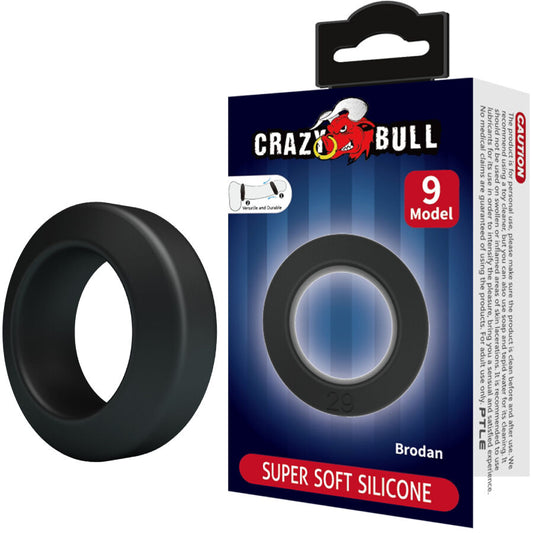 Inel pentru Penis, CRAZY BULL - Brodan Silicon Model 9, Reglabil