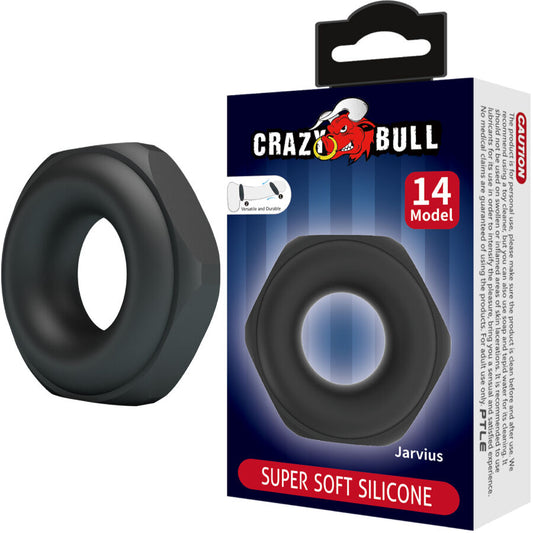 Inel pentru Penis, CRAZY BULL - Jarvius Silicon Model 14, Reglabil