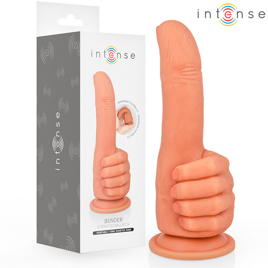 Stimulator Punct G in Forma de Mana, INTENSE - Bender, Silicon Medical Flexibil, 11,3 cm