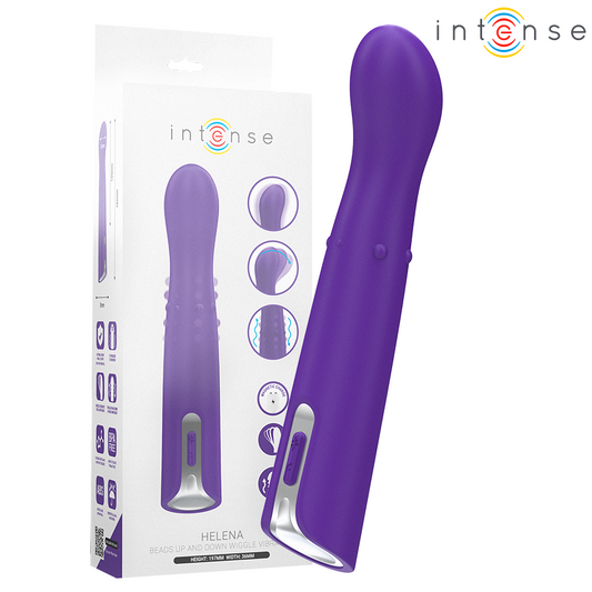 Vibrator Sus-Jos cu Bile Interne, INTENSE - Helena, Silicon Medical, 13,5 cm