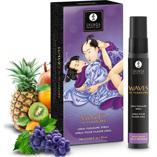 Spray Oral pentru Sex, SHUNGA - Waves of Pleasure, Aroma Fructe Exotice, 20 ml