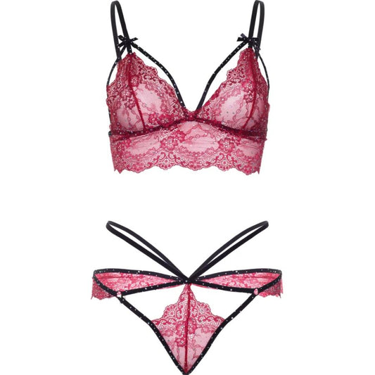 Set Lenjerie Bralette si Tanga, LEG AVENUE - 81623 Dantela cu Strasuri