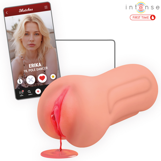 Masturbator Realist First Time, INTENSE - Erika Virgin cu Efect Sangerare