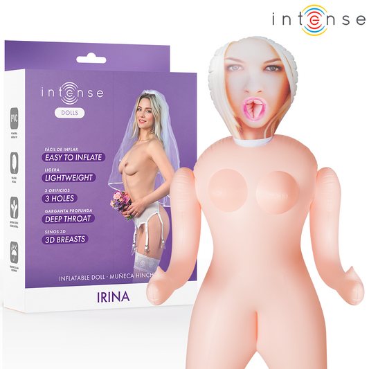 Papusa Sexuala Gonflabila, INTENSE DOLLS - Irina, Trei Orificii, Sani 3D, 145 cm