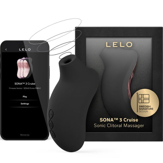 Stimulator Clitoris Sonic, LELO - SONA 3 Cruise, Cruise Control, 10 Moduri, Negru