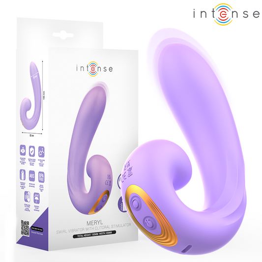 Stimulator Clitoris cu Dubla Vibratie, INTENSE - Meryl, Silicon Medical si ABS