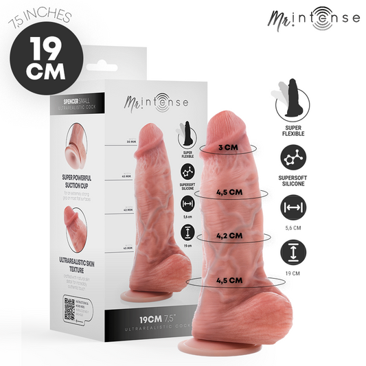 Dildo Realist cu Ventuza, MR INTENSE - Spencer Small Silicon, 19 cm, Ø 4,5 cm