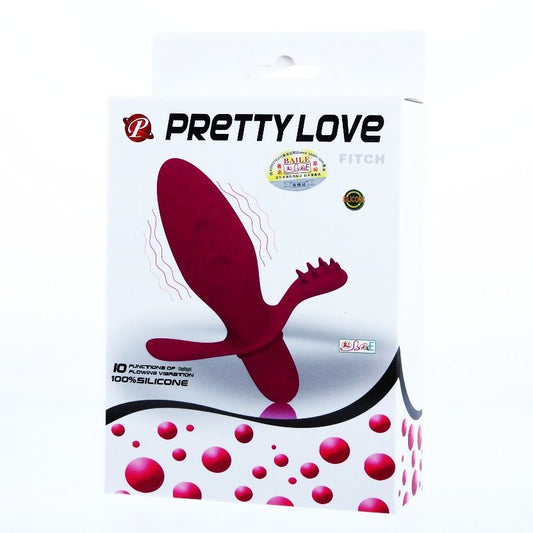 Vibrator Rabbit, PRETTY LOVE - Flirtation Fitch, 10 Functii Vibratii, 11 cm
