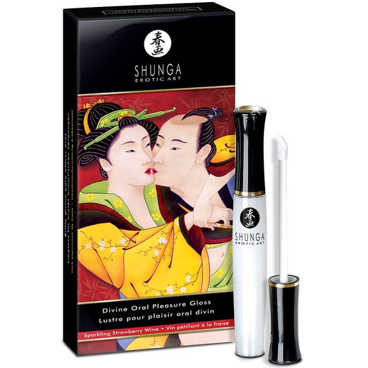 Lip Gloss Erotic, SHUNGA - Divine, Efect 3 in 1, Aroma Capsuni cu Sampanie