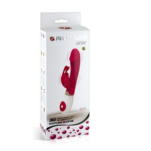 Vibrator, Pretty Love - Flirtation cu Rabbit Gene, 30 Moduri de Vibratie, Lila si Alb