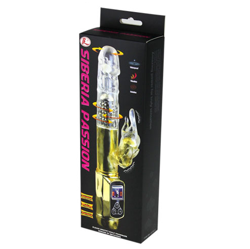 Vibrator Rabbit Rotativ, BAILE - Siberia Passion Gold, Stimulare Punct G si Clitoris
