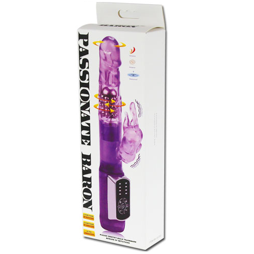 Vibrator Rabbit Rotativ, BAILE - US Passion Baron, Stimulare Punct G si Clitoris, 23 cm
