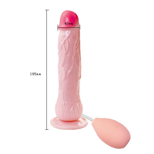 Dildo Realist cu Ejaculare, BAILE - Eros Fountain, TPR cu Ventuza, 20 cm
