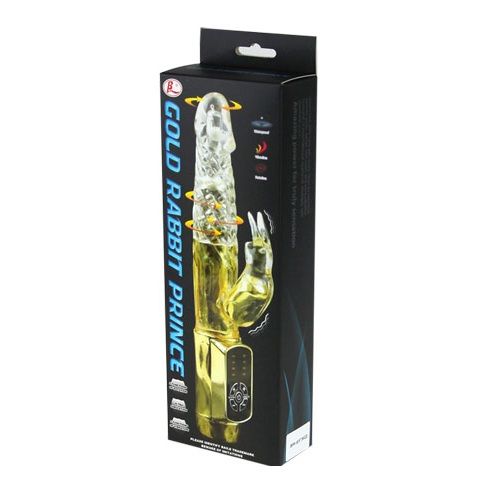 Vibrator Rabbit Rotativ, BAILE - US Rabbit Gold Prince, 12 Viteze, 23 cm