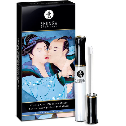 Gloss de Buze, Shunga - Divine, Efect 3 in 1 Cald-Rece-Gadilat, Apa de Cocos