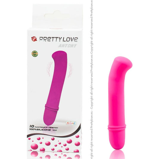 Mini Vibrator Antony, PRETTY LOVE - Flirtation, 10 Vibratii, Silicon, Lila, 12,5 cm
