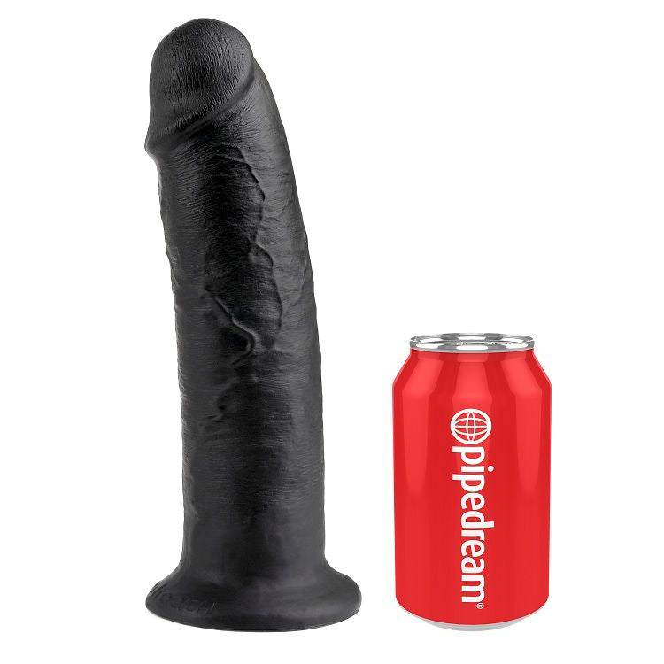 Dildo, King Cock - 10, Realist cu Ventuza, 25 x 6 CM Negru