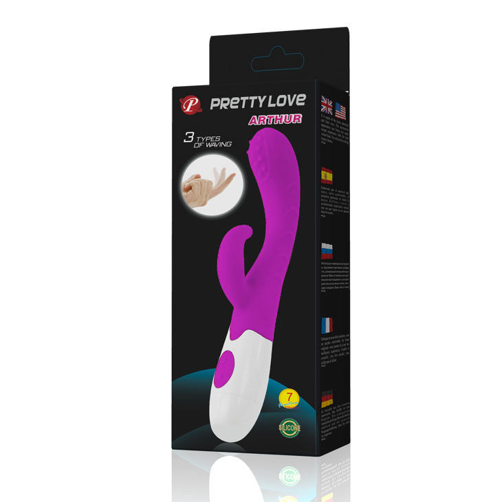Vibrator, Pretty Love - Flirtation Arthur, Stimulare Punct G si Clitoris, Lila/Alb