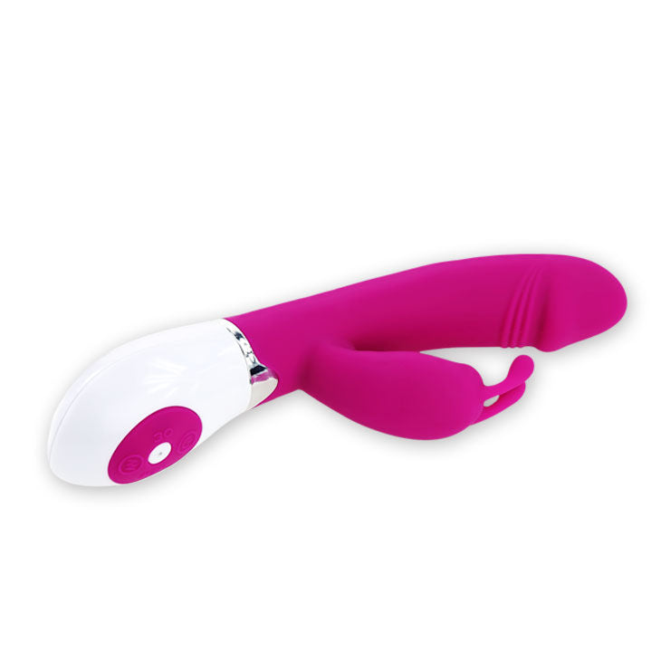 Vibrator, Pretty Love - Flirtation cu Rabbit Gene, 30 Moduri de Vibratie, Lila si Alb