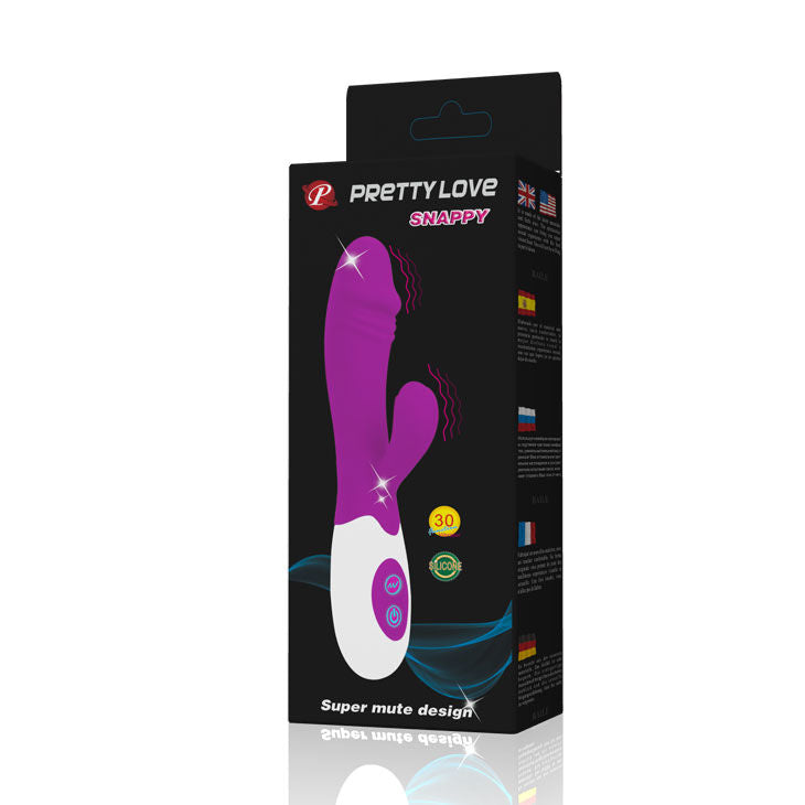 Vibrator, Pretty Love - Flirtation Snappy, 30 Moduri de Vibratie, 20 CM x 3,5 CM / Lila si Alb