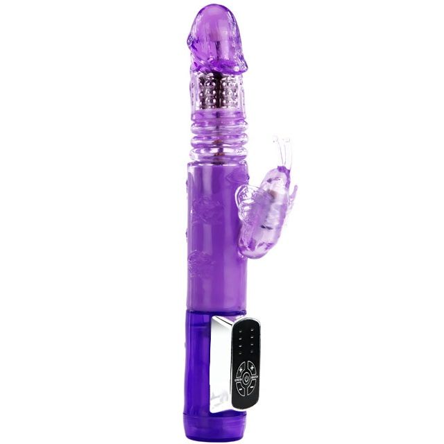 Vibrator Rabbit, Baile - Butterfly Prince, Sistem Automat Up&Down, 23 CM x 3.5 CM