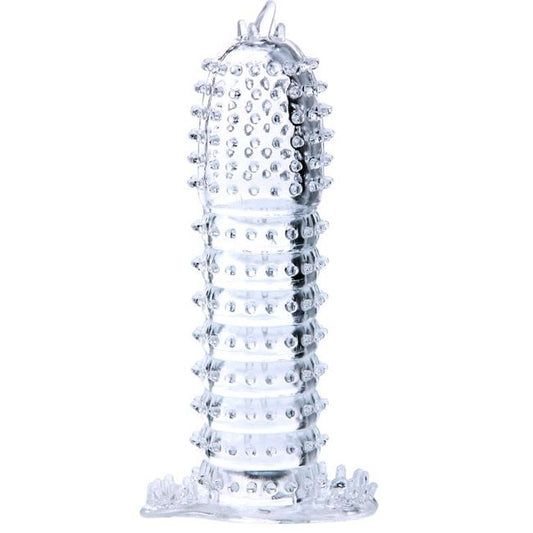 Manson pentru Penis, BAILE - cu Puncte Stimulatoare Transparente, Silicon, 14,2 cm