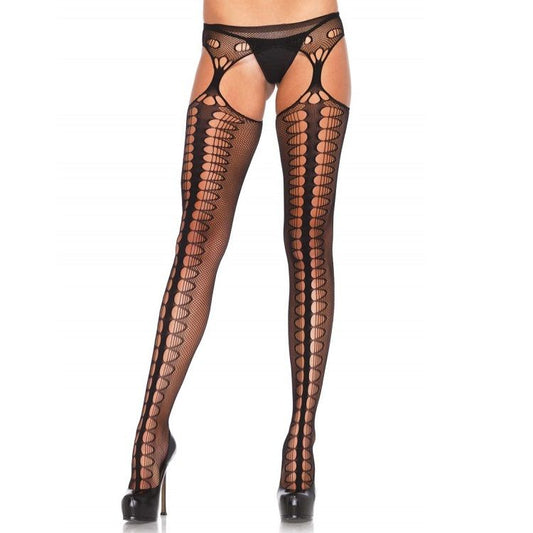 Chiloti Plasa cu Jartiera Exclusiva, LEG AVENUE - Negru, Marime Unica