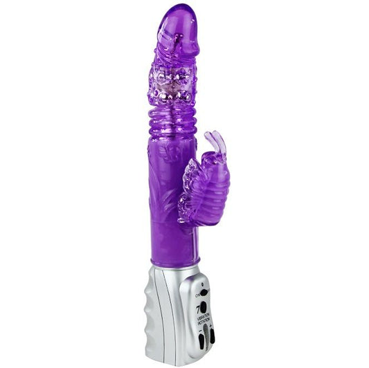 Vibrator Rabbit Rotativ Sus-Jos, BAILE - Butterf Tulip, TPR, 29,5 cm